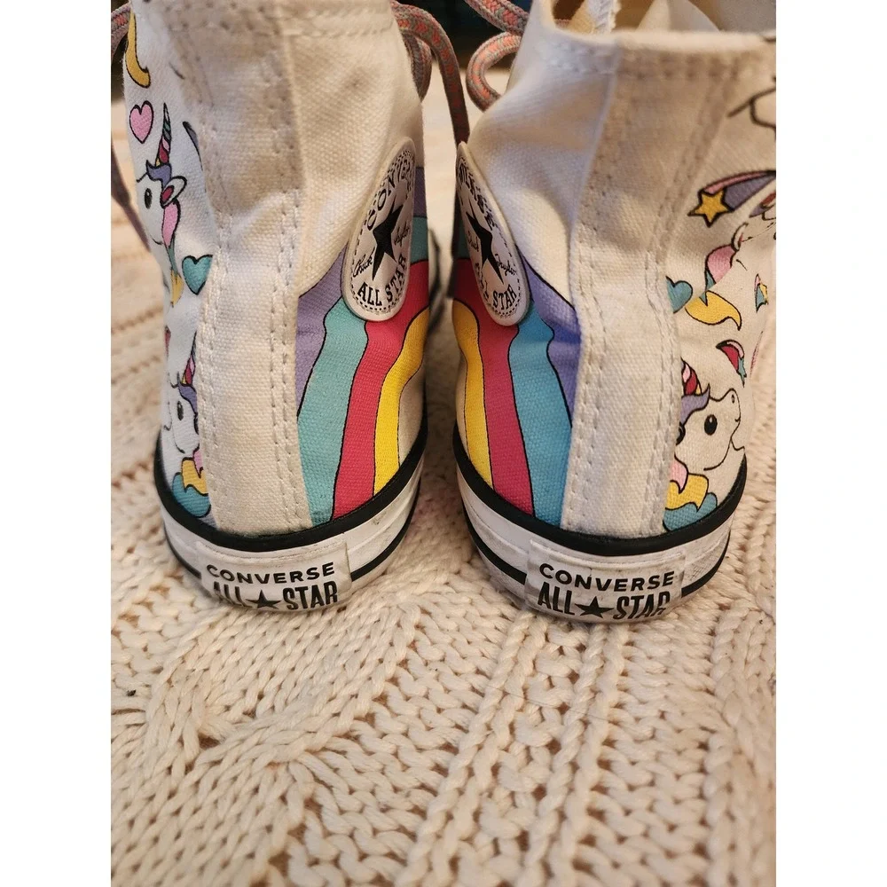 Converse Chuck Taylor All Star Hi Unicorn Rainbow Kids Shoes Size 3 663994C